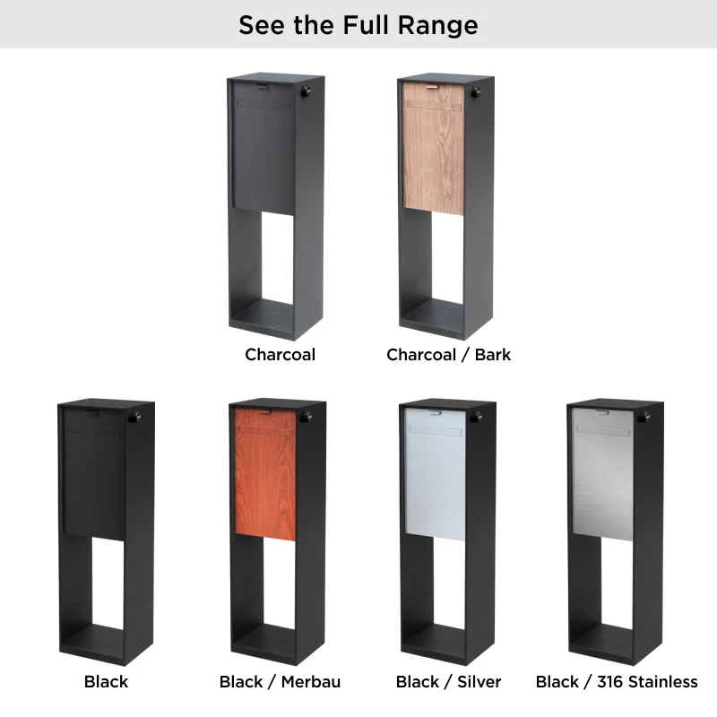 Vienna Parcel Pillar Letterbox - Charcoal - Image 15