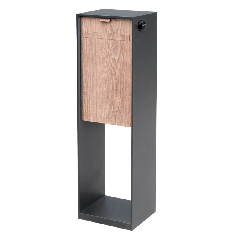 Vienna Parcel Pillar Letterbox - Charcoal - Image 4