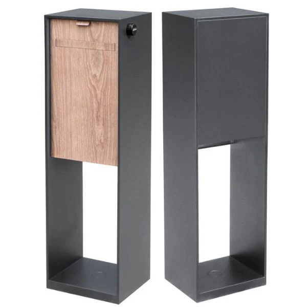 Vienna Parcel Pillar Letterbox - Charcoal - Image 7