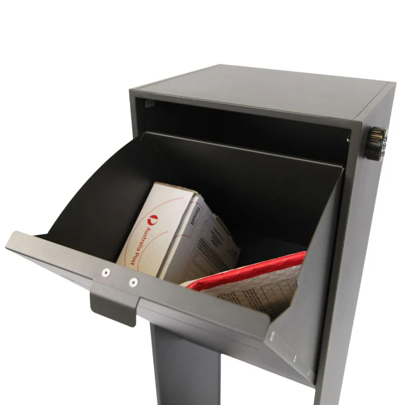 Vienna Parcel Pillar Letterbox - Charcoal - Image 8