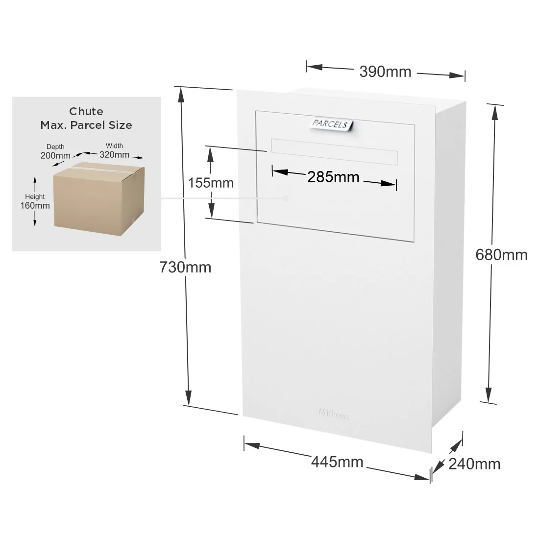 Zurich Parcel Fence/Brick Letterbox - Image 46