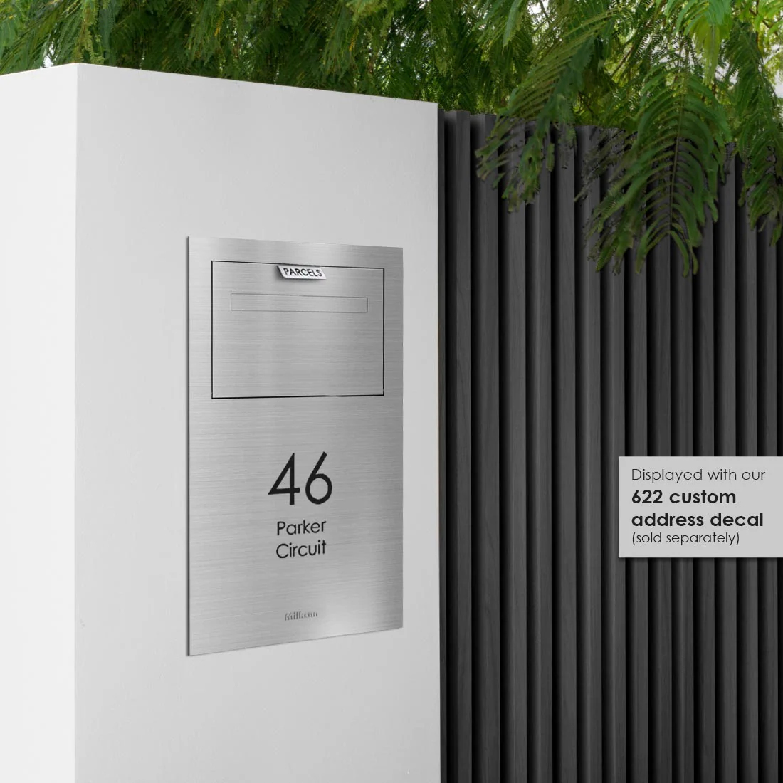 Zurich Parcel Fence/Brick Letterbox - Stainless Steel - Image 13