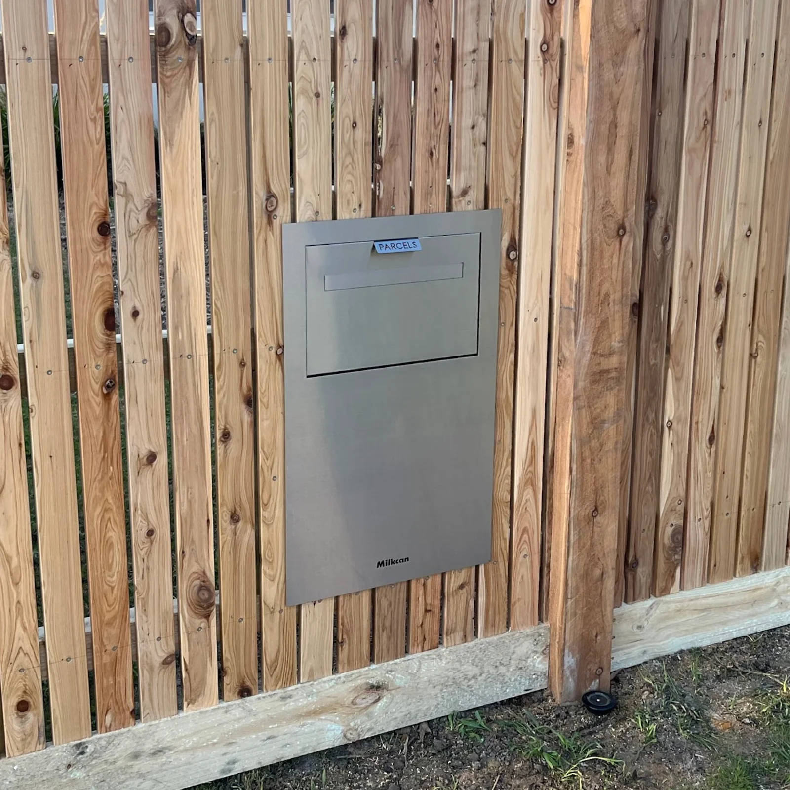 Zurich Parcel Fence/Brick Letterbox - Stainless Steel - Image 5