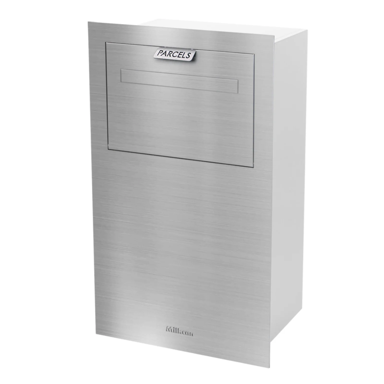 Zurich Parcel Fence/Brick Letterbox - Stainless Steel - Image 7