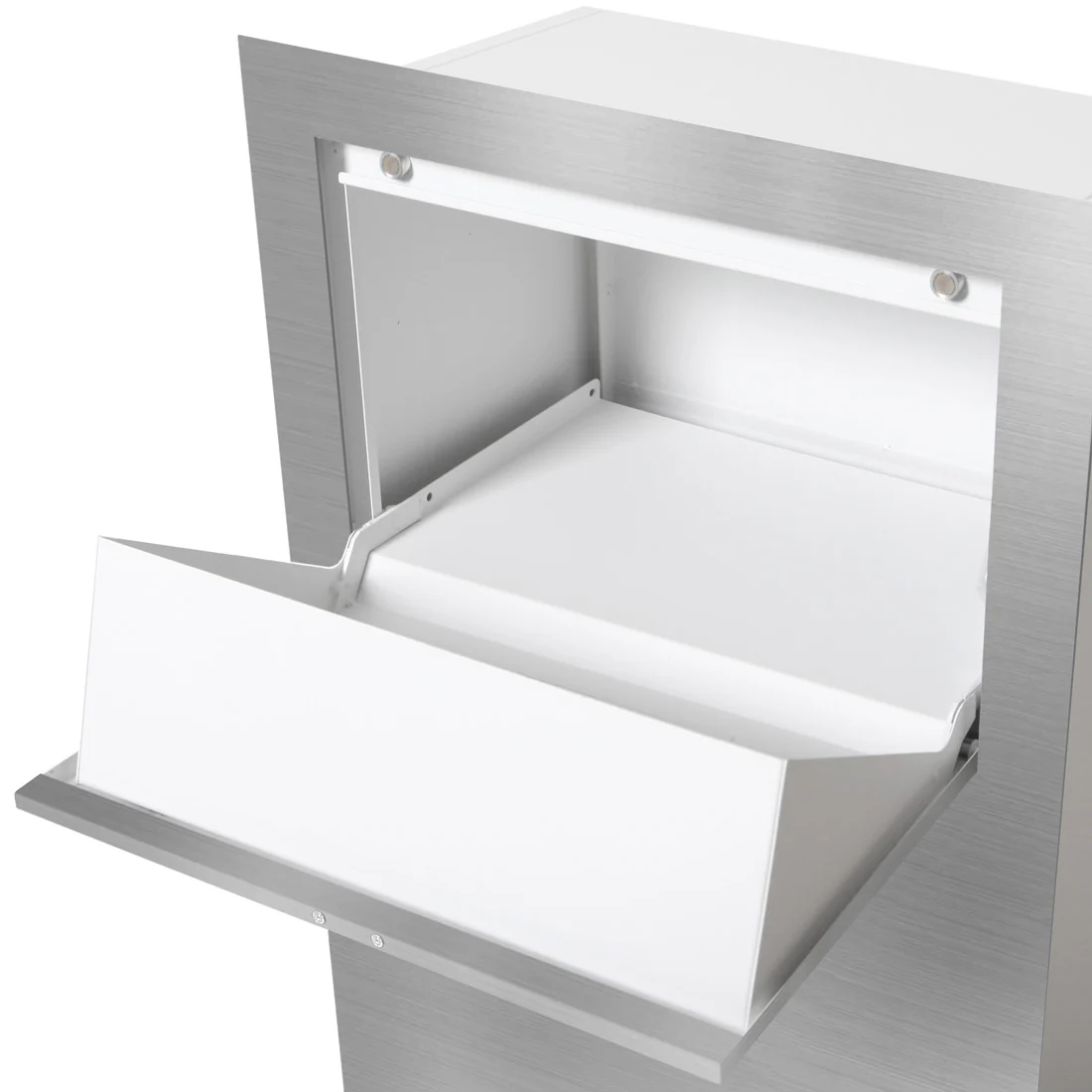 Zurich Parcel Fence/Brick Letterbox - Stainless Steel - Image 8